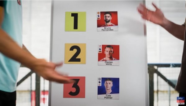 Xhaka ranks the strength of three Premier League midfielders: B Fee first, Wirtz second, and Palmer third