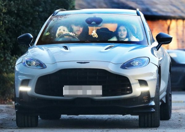 The Sun: Grealish takes his dog for a spin in his Aston Martin